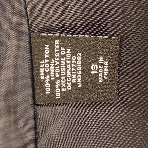 Anna Sui for Target Black & Grey Herringbone Studded Cage Mini Dress Size 13 - Picture 11 of 12